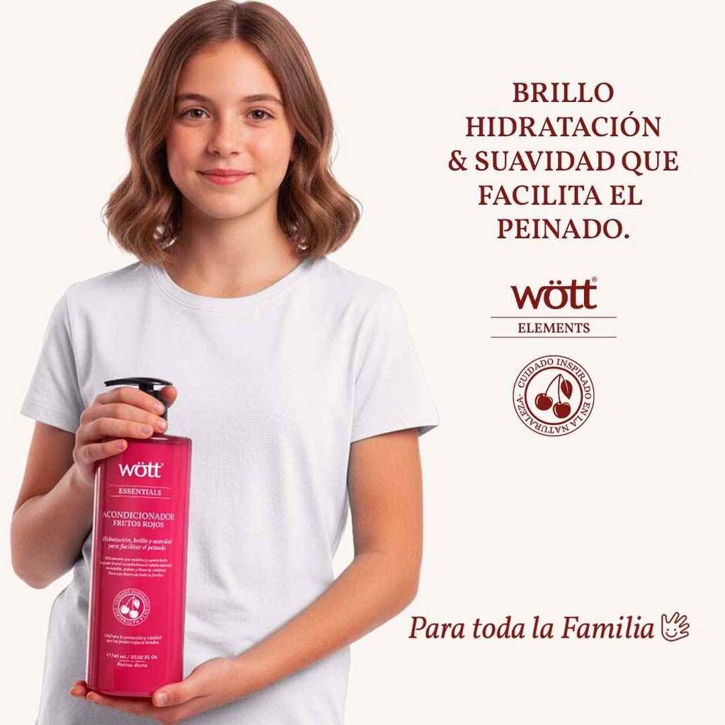 ACONDICIONADOR FRUTOS ROJOS WOTT 740 ML