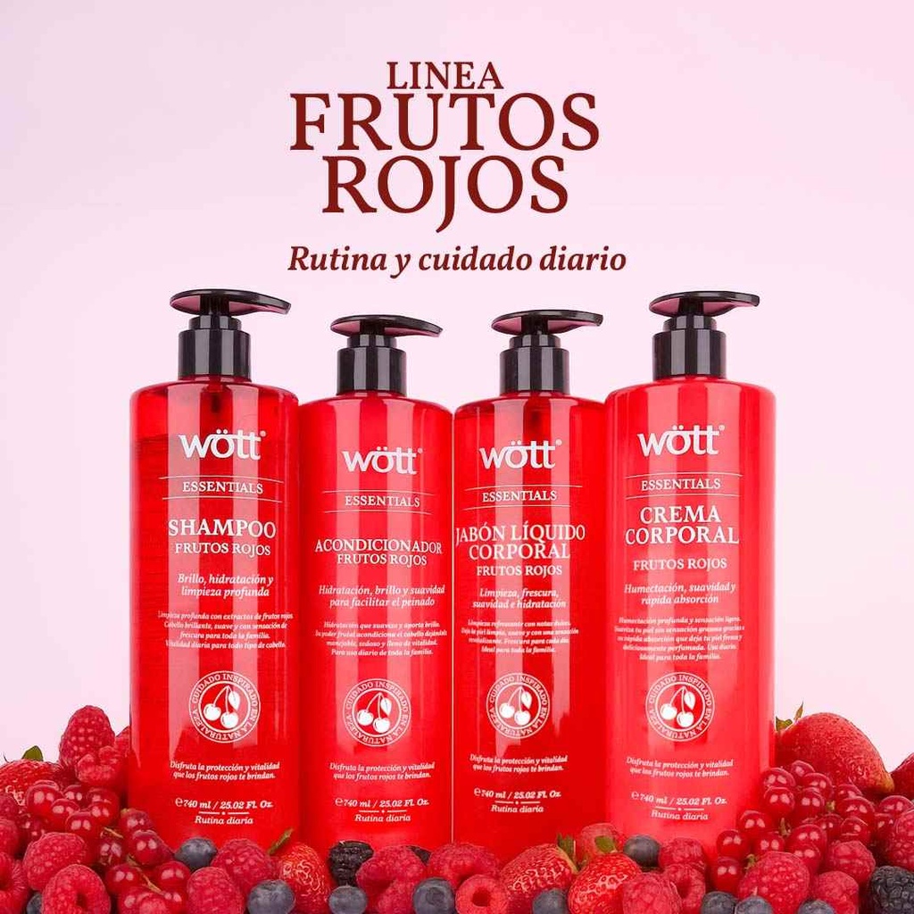 ACONDICIONADOR FRUTOS ROJOS WOTT 740 ML