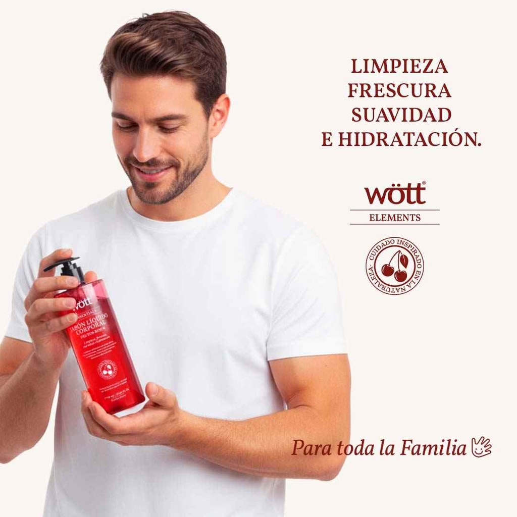 JABON CORPORAL FRUTOS ROJOS WOTT 740 ML.