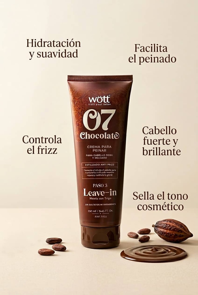 TRAT. LEAVE-IN CHOCOLATE DE WOTT 07