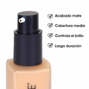 Base de Maquillaje Liquida Acabado Mate Cobertura Media Larga Duración y Control de Brillo para Piel Mixta a Grasa Tono 05 Le Foose