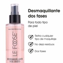 Desmaquillante Bifasico con Fase Oleosa y Fase Acuosa para Remover Maquillaje a Prueba de Agua sin Sensación Grasosa Le Foose