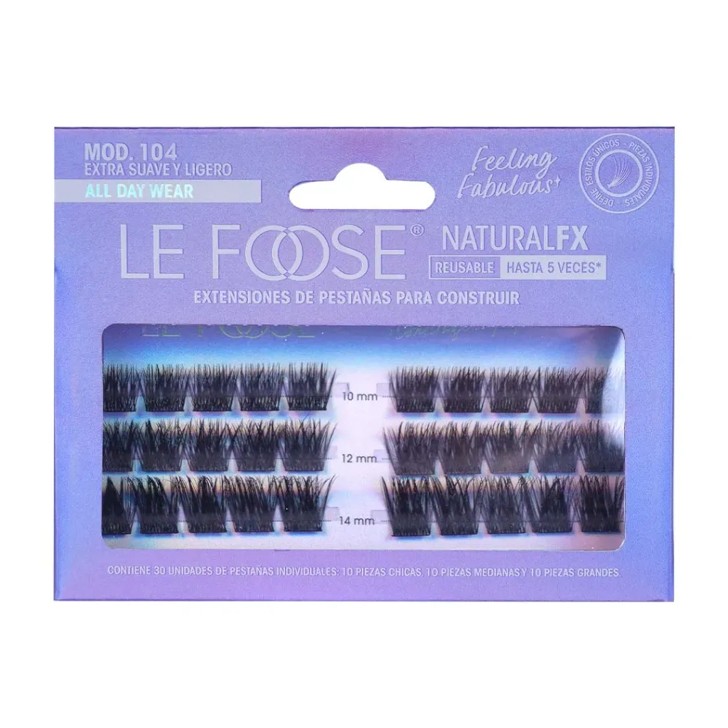 Extensiones De Pestaña Construibles Natural Fx Le Foose 104