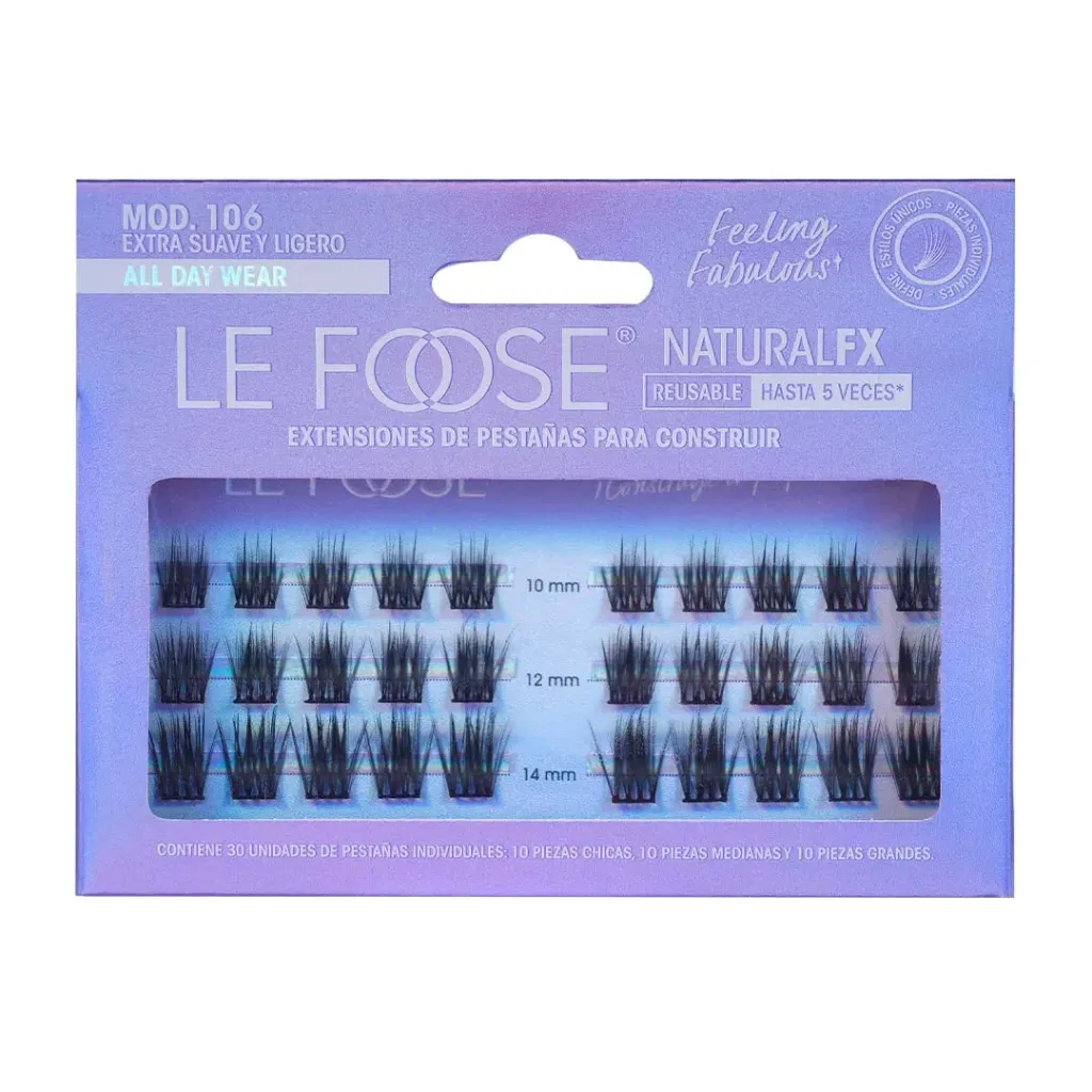Extensiones De Pestaña Construibles Natural Fx Le Foose 106