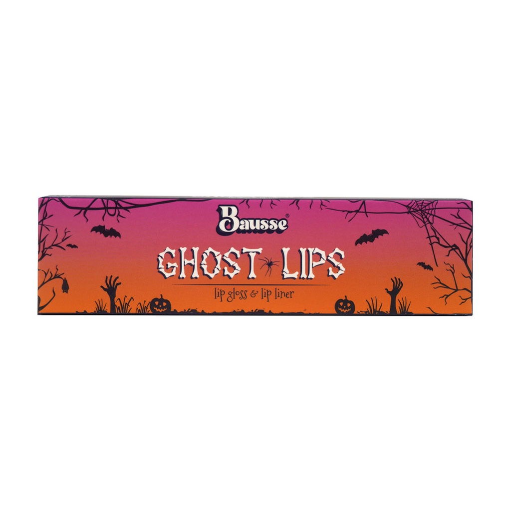 [LH04] LABIAL HALLOWEN MORADO/NEGRO/BLANCO