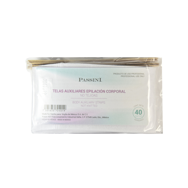 TELAS PARA EPILACION CORPORAL PASSINI 40 PIEZAS