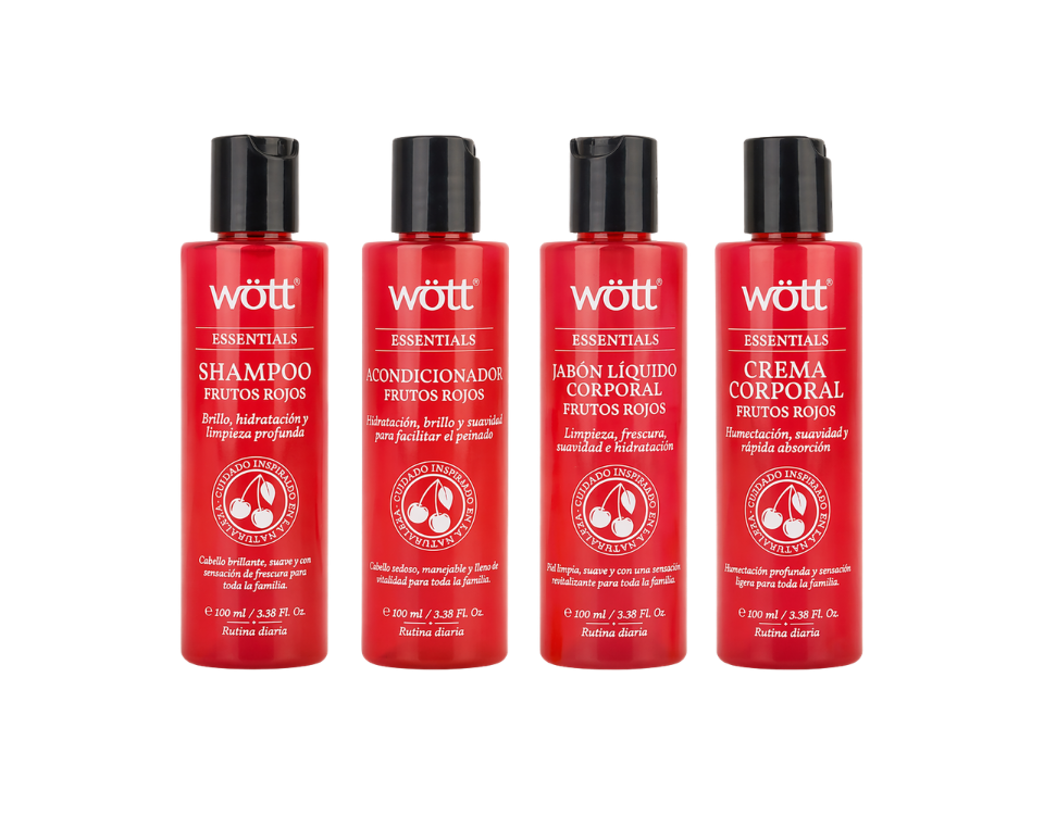 [KIT MINI FRUTOS] Kit Familiar Frutos Rojos 100 ml – Rutina Completa Travel Size