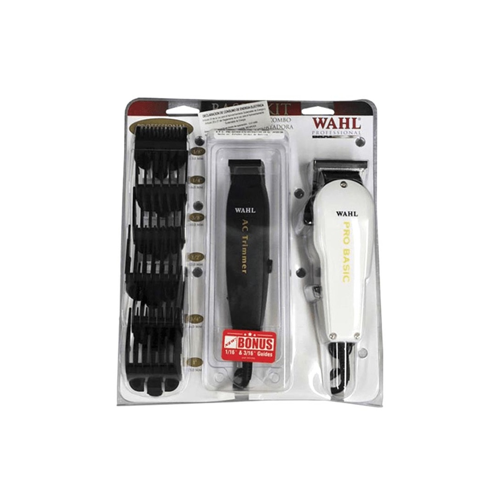 MAQUINA WAHL BASIC KIT COMBO/ESSENTIALS COMBO