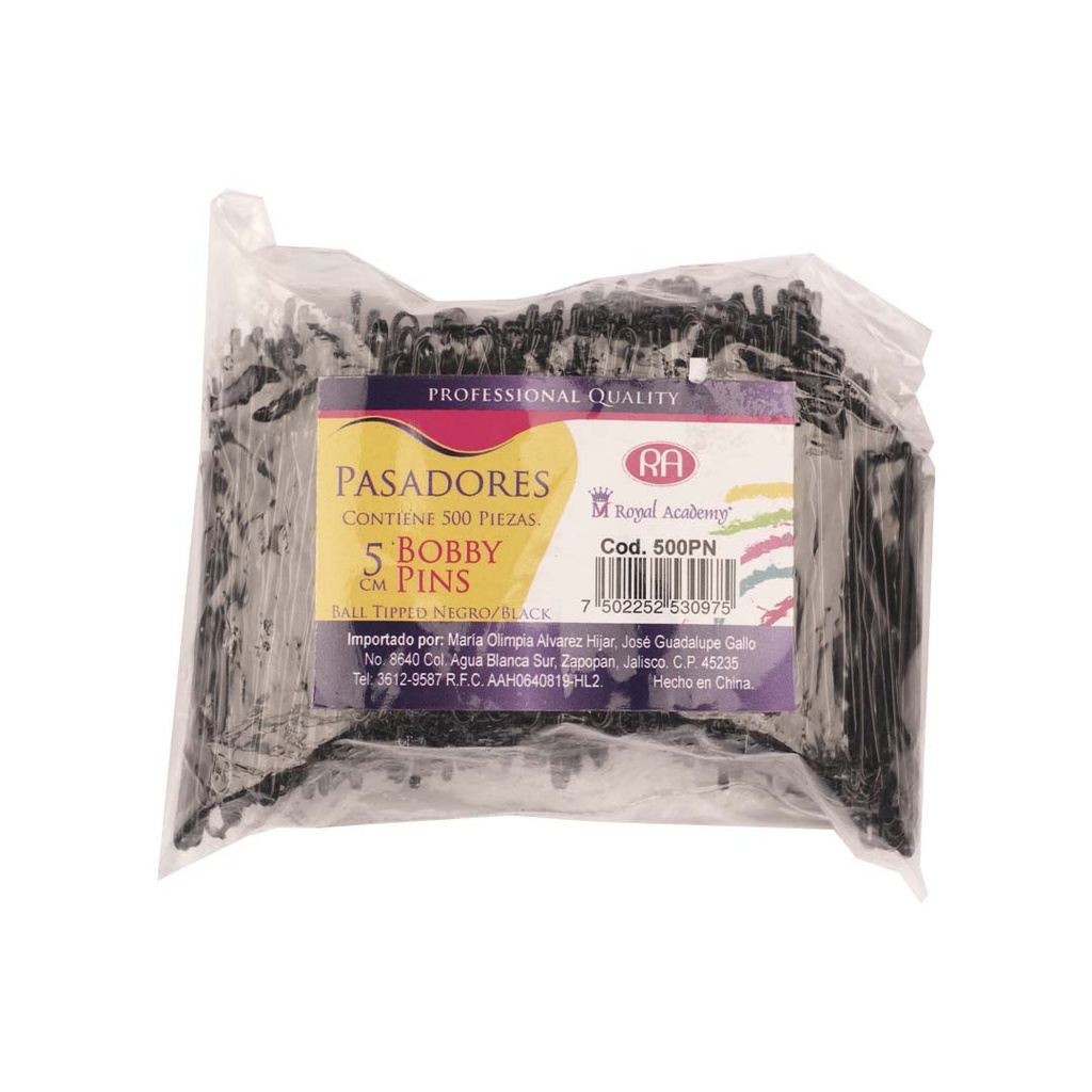 BOLSA CON PASADOR NEGRO C/500 ROYAL