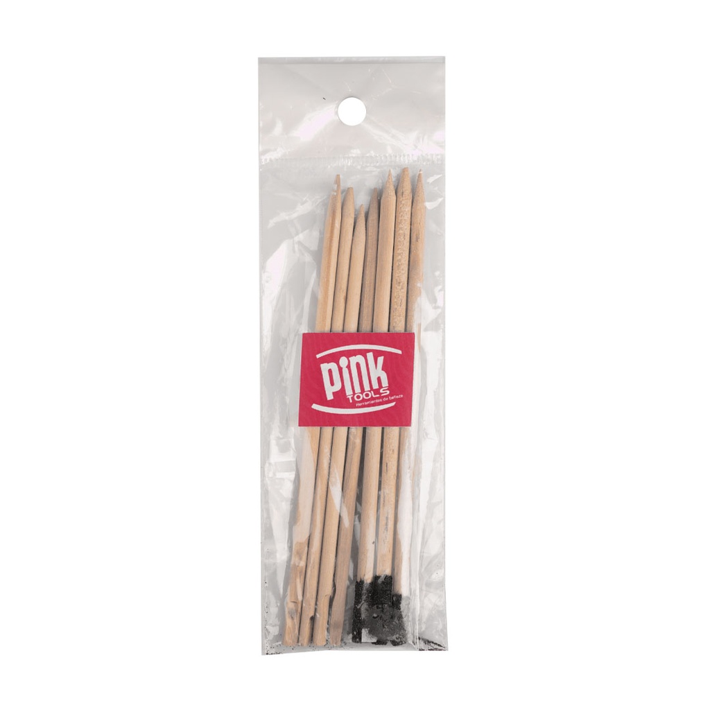 PALITOS DE NARANJO COLORES C/6 PINK TOOLS