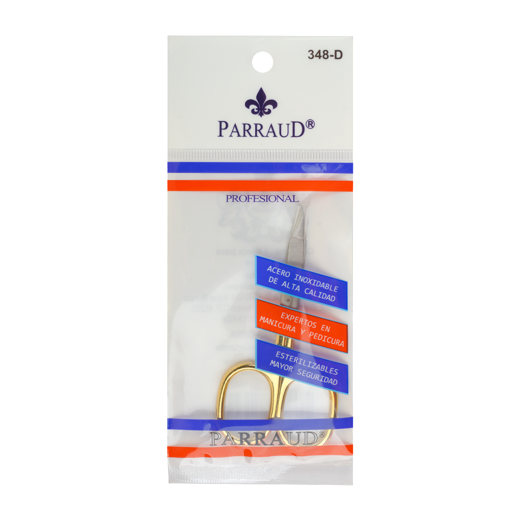 [348-D] TIJERA MANICURE DORADA-GLOBUS