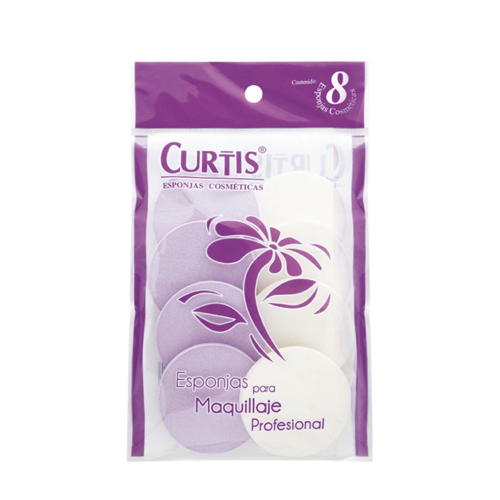 ESPONJA P/ MAQUILLAJE C/8 CURTIS