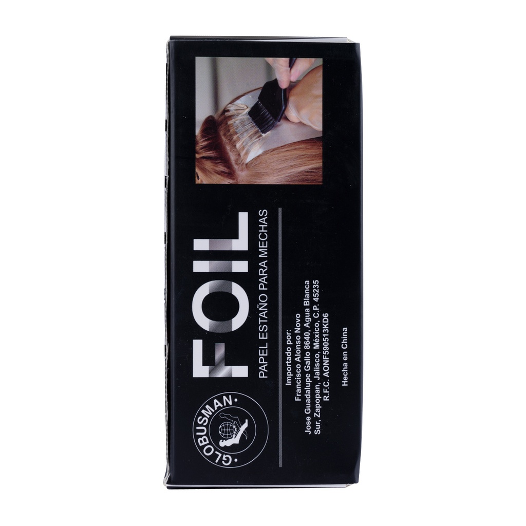Papel foil plata 12 x 50 cm 264g/rollo