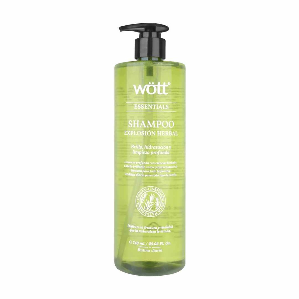 SHAMPOO HERBAL WOTT 740 ML.