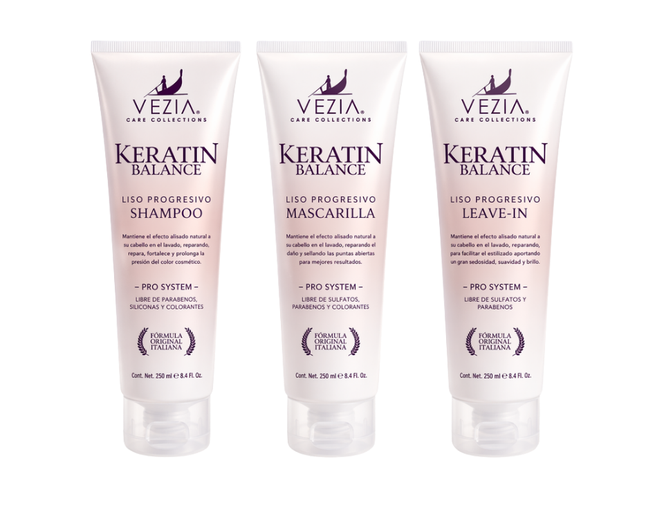 Kit Keratin Balance Vezia – Control Frizz y Liso Intenso