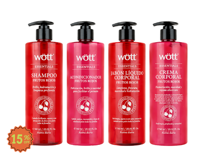 Kit Familiar Frutos Rojos – Rutina Completa 740 ml