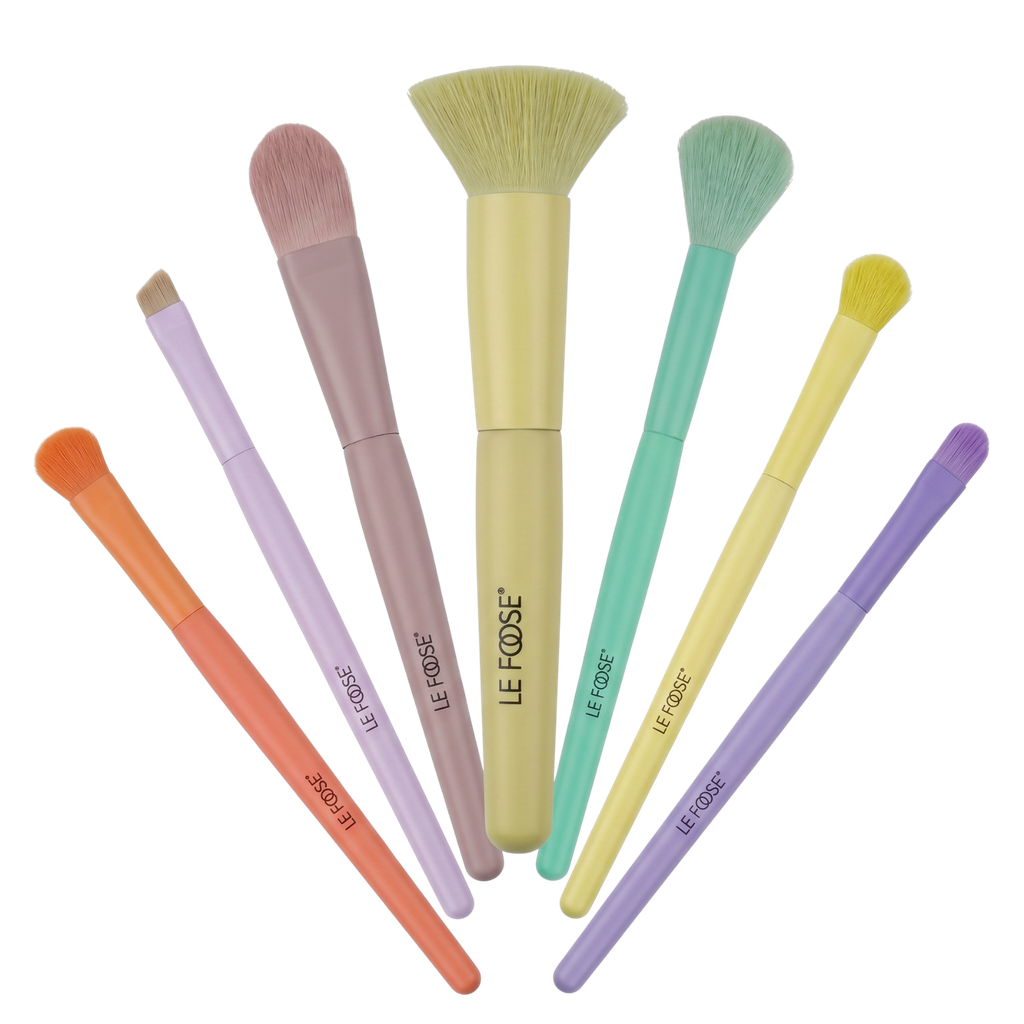 Kit de 7 Brochas de Maquillaje Le Foose para Rostro y Ojos