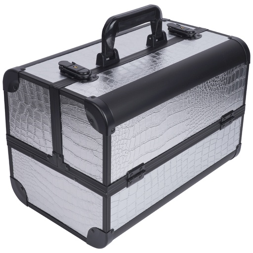 [K010-W] MALETIN COCODRILO PLATA K010-W