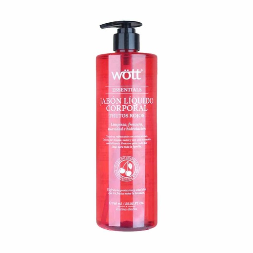 [WFR-JAB] JABON CORPORAL FRUTOS ROJOS WOTT 740 ML.