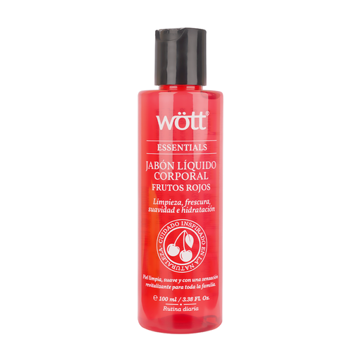 [MIN-JAB] JABON LIQUIDO CORPORAL FRUTOS ROJOS WOTT 100 ML.