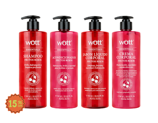 [KIT-FROJOS] Kit Familiar Frutos Rojos – Rutina Completa 740 ml