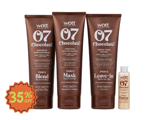 [kit-choco] Kit Wött 07 Chocolate – Hidratación Profunda y Cabello Sedoso