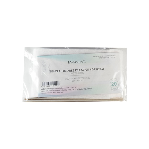 [1905] TELAS PARA EPILACION CORPORAL PASSINI 20 PIEZAS