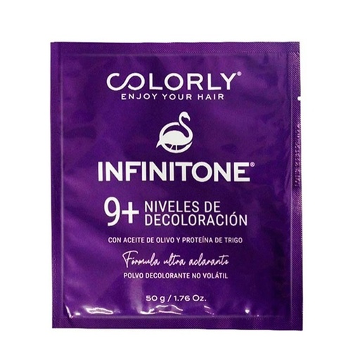 [7502245050725] Decolorante Infinitone Colorly En Sobre, Polvo Azul 50gr 