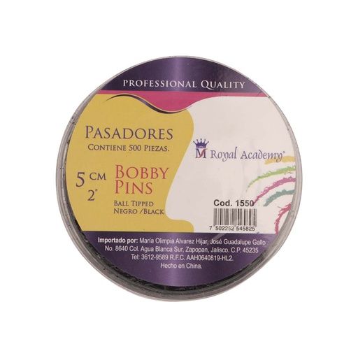 [COD.1550] PASADOR PROF. NEGRO 2" C/500 PZ RA